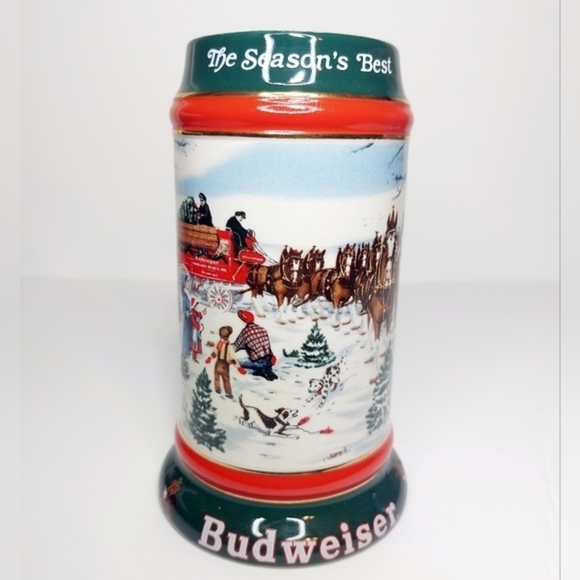 Budweiser Other - Vintage 1991 Budweiser Clydesdale Beer Stein